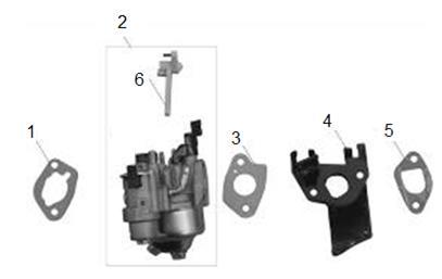 assembly 3 710008003 Těsnění karburátoru Carburetor paper gasket 4 710008004 Příruba karburátoru Carburetor