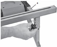 Fix the T-support with the clamping knob.