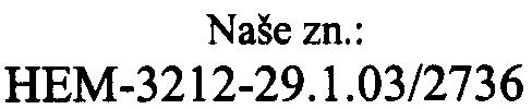 zjiš ovacího øízení zámìru zaøazeného v kategorii II Vyøizuje MUDr.Peterková V Praze dne 29.1.