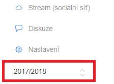 Menu Obr.: Hlavní menu - pohled žáka Po přihlášení do systému vidíme na úvodní obrazovce hlavní panel a menu v levém sloupci obrazovky.