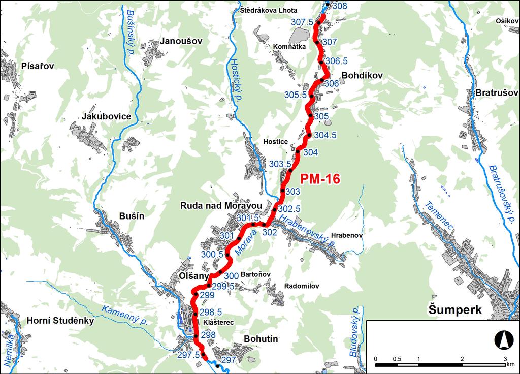 1. LOKALIZACE Předmětem řešeného území je úsek na toku Morava v km 310,367 320,680 Obr. č. 1 Přehledná mapa řešeného území 2. CHARAKTERISTIKA OBLASTI S VÝZNAMNÝM POVODŇOVÝM RIZIKEM 2.