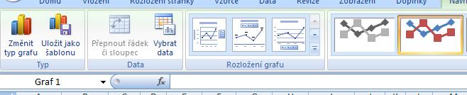 Je to položka Vybrat data. Provedeme výběr celé tabulky i se záhlavím. Na obrázku č.