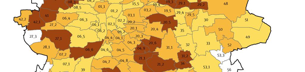 MAPA / 02 P ODÍL OBYVATEL B Y D L ÍCÍCH V D OC HÁ Z K OVÉM P Á S