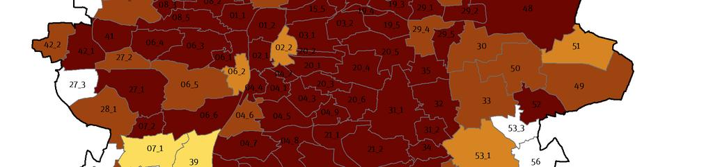 MAPA / 03 P ODÍL OBYVATEL B Y D L ÍCÍCH V D OC HÁ Z K OVÉM P Á S