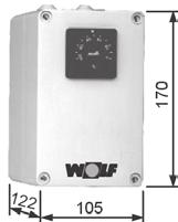 Při zapnutí najede servomotor do polohy OTEVŘENO. servomotor otevřeno/zavřeno otočení funkce záměnou kontaktů 2 a 3 relé A1 pro automat.