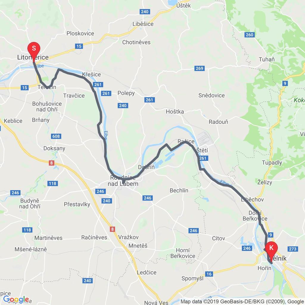 Destinations Central Bohemia Litoměřice - Terezín - Roudnice nad Labem - Mělník Route 50 km 3 hours Surface mostly paved Activity type Bicycling Film