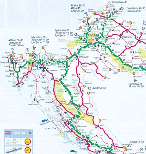 Chorvatsko: 245 Kn (do Šestanovce) AUTOBUSOVÁ DOPRAVA Autobusová doprava pro pobyty na 7 nocí do letovisek označených má centrální odjezdové místo