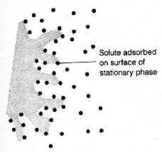 Princip separace Adsorpční chromatografie Rozdíly v adsorční affinitě