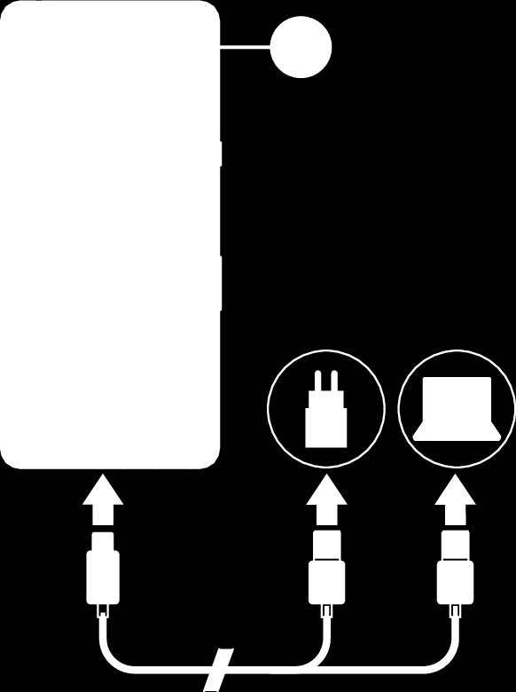 Baterie a údržba Nabíjení zařízení Vždy používejte originální nabíječku Sony a kabel USB Type-C určený pro váš konkrétní model Xperia.