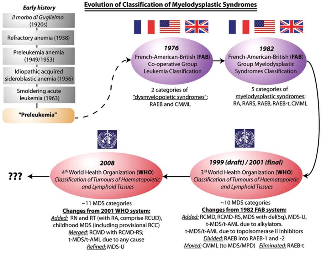 characterized and collectively known as "preleukemia" (the prevailing term in the 1960s and early 1970s for what is