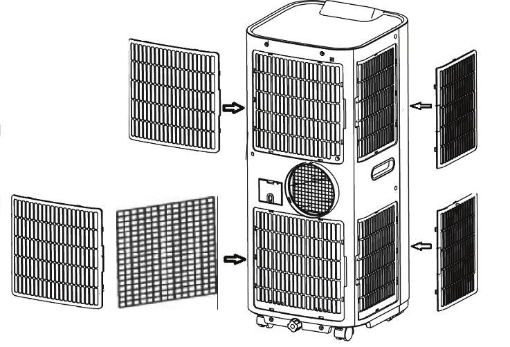 Installation of the carbon filter Fig. 10 1. Remove the filter from the unit. 2.