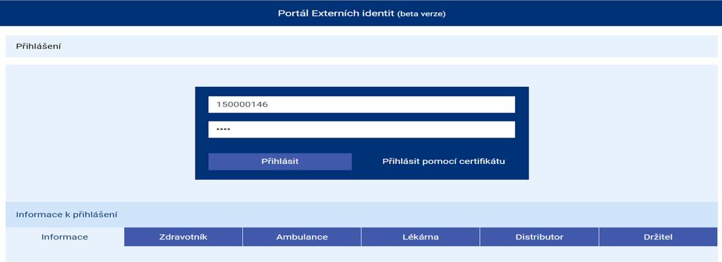 Je nutné si zvolit heslo, které splňuje požadavky hesel dle zákona o kybernetické bezpečnosti. Heslo musí mít min. 12 znaků a musí obsahovat min.