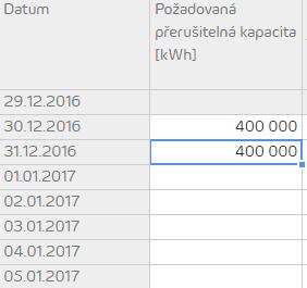 Označení buňky zobrazí modrý rámeček Nejdříve je nutno vložit do libovolné buňky číselnou hodnotu, poté na danou buňku kliknout levým tlačítkem myši.