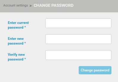 4.3 Monitorování ovládání zřízení 1 V rozevírcí nbídce profilu uživtele vyberte Chnge pssword (Změnit heslo). Výsledek: Zobrzí se následující okno.
