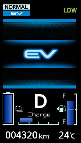 Tlačítko EV režimu Výkon Engine start point in EV priority mode Normal mode EV priority mode EV režim spalovací motor neběží ECO mode EV režim zvolen, ale běží spalovací motor Dorazový spínač Poloha