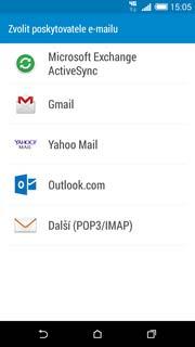 Nastavení e-mailu ikonu Pošta.