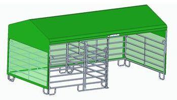 Návod na montáž mobilního přístřešku EURO pro koně s plachtovou střechou 6 x 3 m Obj.
