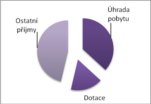 Hospodaření Domova pro seniory v roce 2016 Graf a tabulka č.