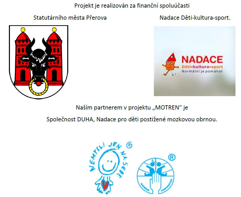 Projekt MOTREN Projekt byl realizován za finanční spoluúčasti Statutárního města Přerova, Nadace Děti kultura sport.