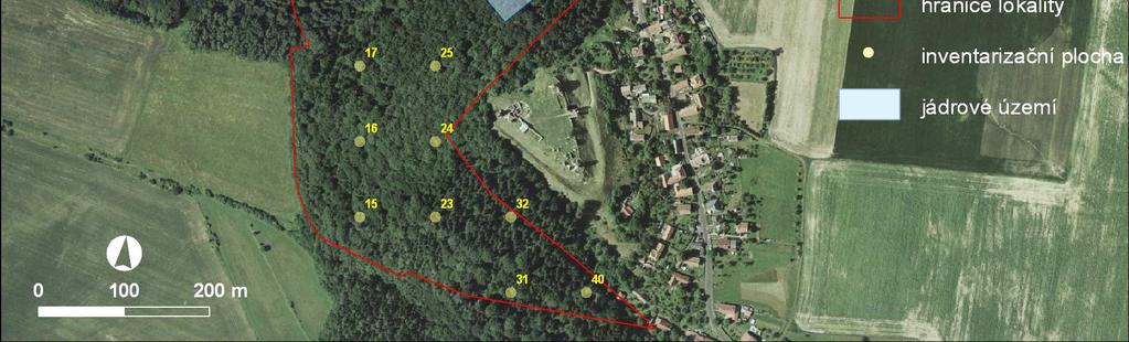 rozmístění, pokryvnost výškové třídy, smíšení dřevin, poškození, podíl poškozených jedinců, druh dřeviny, zastoupení dřeviny, průměrná