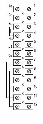 4.3 Zapojení svorkovnice Připojení komunikace 1 RS485 B (hnědá) Snímač B propojení komunikace mezi snímači 2 RS485 A (hnědobílá) Snímač B propojení komunikace mezi snímači 1a RS485 B (modrá) Snímač A