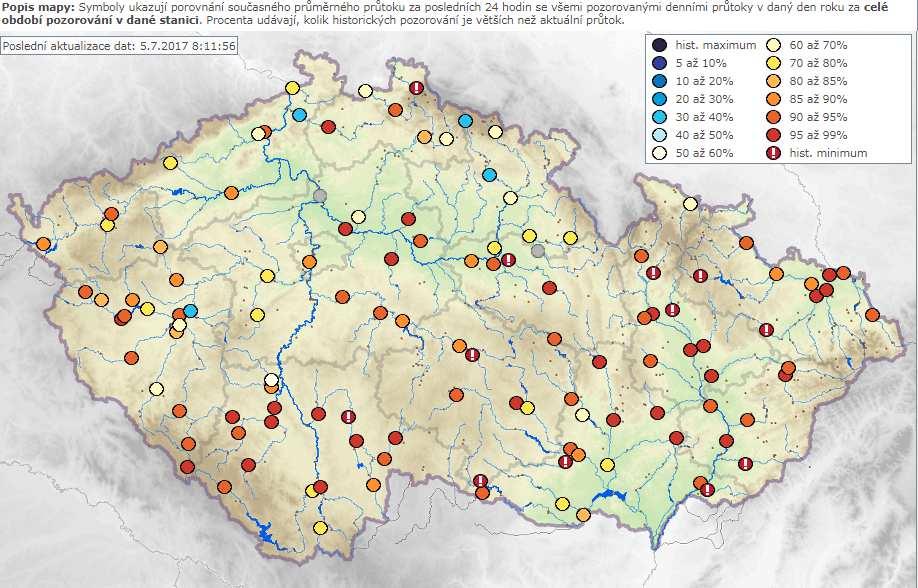 F: Vlhkost půdy V závěru 26. kalendářního týdne zůstala vlhkost půdy na většině území v profilu 0 100 cm v setrvalém stavu, jen ojediněle došlo ke snížení nebo zvýšení vlhkosti půdy.