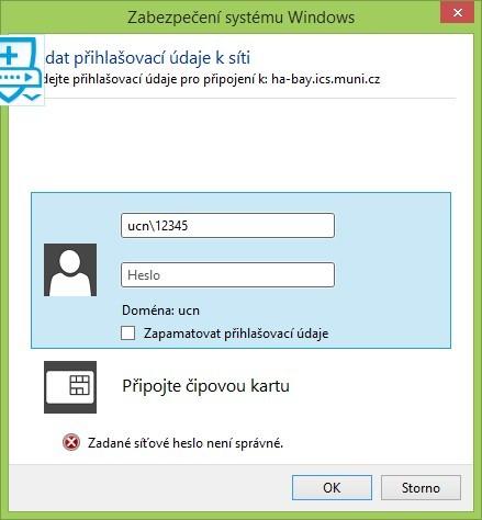 muni.cz\share 5.Nyní zadejte Uživatelské jméno (UCN\UČO) a sekundární heslo.