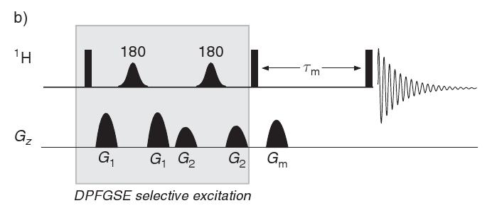 DPFGSE-NOE selektivní excitace
