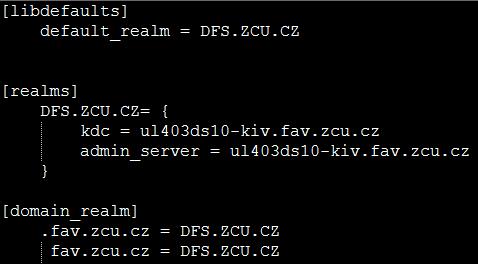 Tento vygenerovaný keytab bude umístěn na server, kde běží daná služba. KDC se spouští příkazem /etc/init.