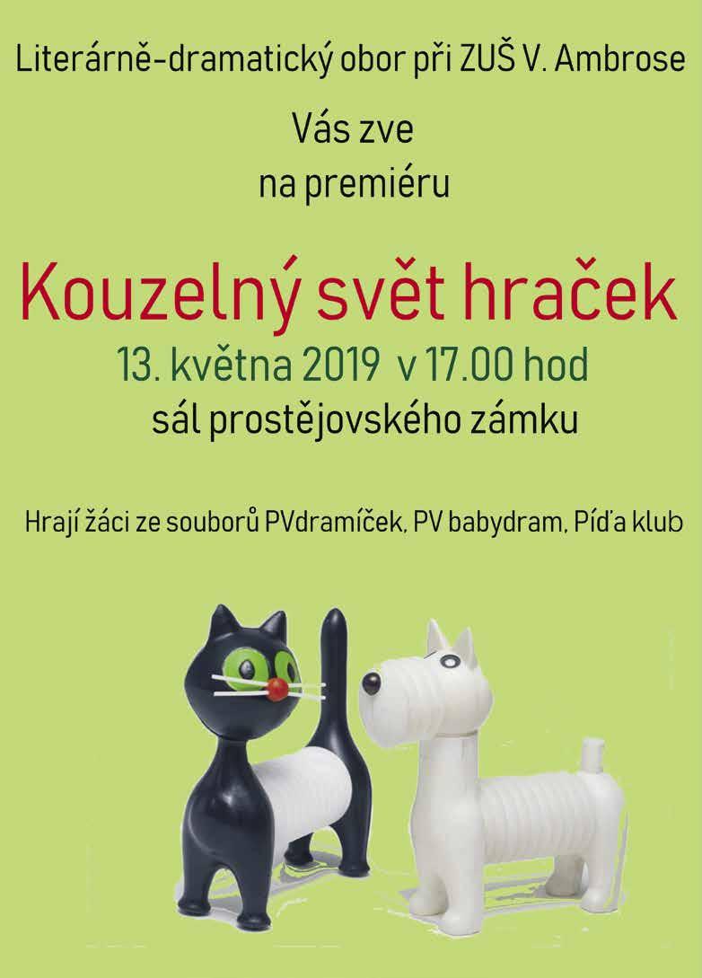 FESTIVAL PROSTĚJOVSKÉ DNY HUDBY 2019 Každoročně konec dubna patří zahajovacímu koncertu hudebního festivalu Prostějovské dny hudby a letos se uskuteční již 27. ročník.