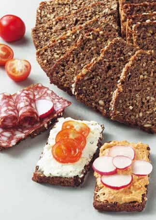 Mein Mein Kornbrot Kornbrotmix Prodejní argumenty Vláčný chléb s obsahem obilných šrotů (žitný, pšeničný, ovesný, ječný, pohankový a jáhlový), olejnin (slunečnicových a lněných semen) a celozrnné