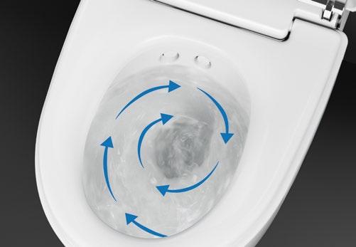 Vzhledem k tomu, že technologie splachování TurboFlush oplachuje WC čistěji než běžné splachování, není třeba čistit WC tak často jako u jiných toalet.