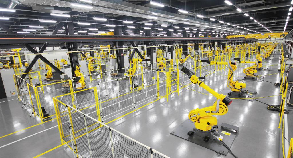 Robot Factory výrobní kapacita 7,000 robotů měsíčně automatizované montážní systémy