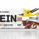 PROTEIN BAR Proteinová tyčinka výborné chuti, s poměrem bílkovin a sacharidů ideálním pro budování svalové hmoty.