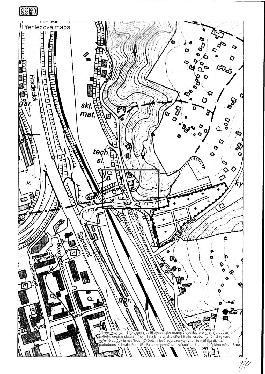 SH Přehledová mapa _, křes v tomto měřítku smí sloužit pouze ako mapový podklad pro interní pracovní, -./ V J. --* *. v 0 v- -v- v»- v r v J v ~ ;, J r. -^_ r» -,.