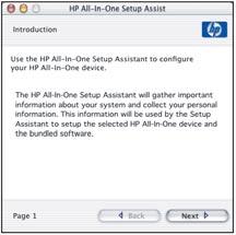 Windows: Az USB-prompt megjelenése után csatlakoztassa az USB-kábelt a HP All-in-One készülék hátsó portjába, majd a számítógép bármely USB-portjába. Mac: Helyezze be a HP All-in-One Mac CD-t.