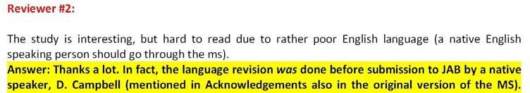 ignorování recenzentů Revise resubmit: rebuttal letter vždy.