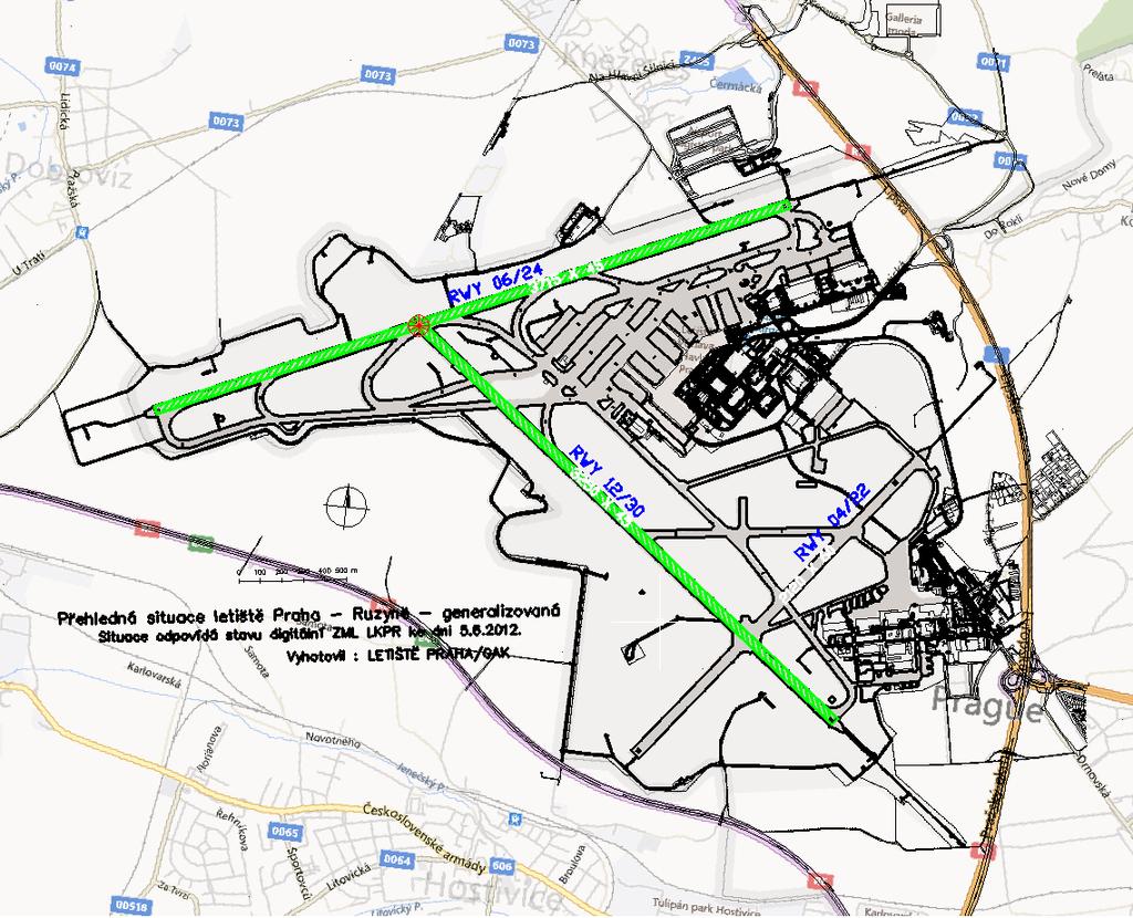 RWY 04/22 parametrově vyhovuje pouze pro provoz malých a středních letadel, v současné době je již jako RWY trvale mimo provoz. Je využívána pouze pro pojíždění a stání letadel.