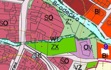 pžadavek Změna Z1/5: U pzemků p.č. 578/1, 578/5 a 578/6 v k.ú.