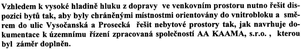 Pro hluk ze stavební èinnosti jsou uvedeny oèekávané hodnoty hluku jednotlivých mechanizmù aje uvedeno, že v dobì od 7. do 21. hod. nebude pøekroèen limit 65 dbeq.