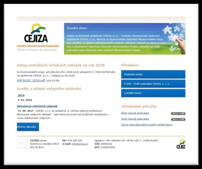 31 13 PREZENTACE SPOLEČNOSTI NA INTERNETU Webové stránky společnosti na adrese www.cejiza.