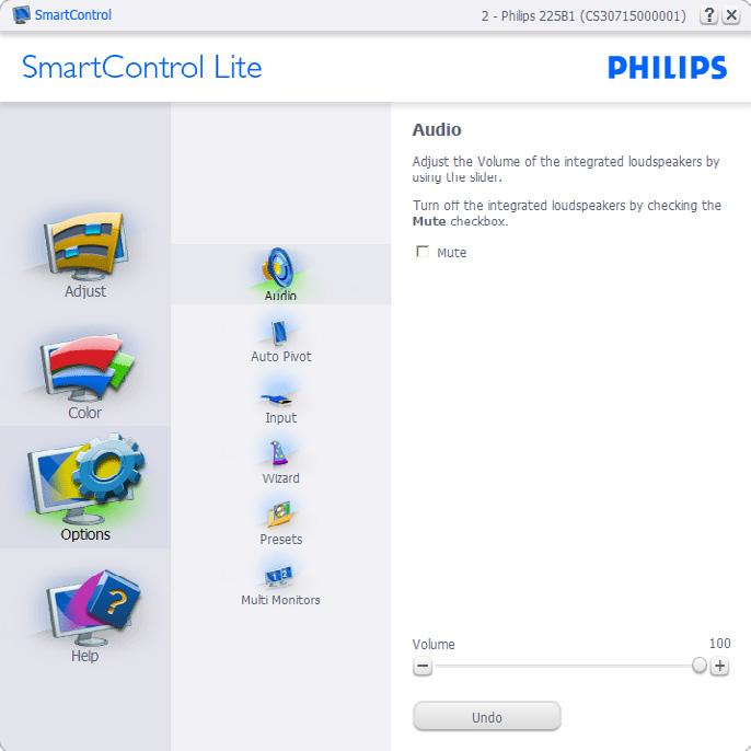 Funkci SmartControl Lite lze spustit pouze prostřednictvím zástupce na pracovní ploše nebo prostřednictvím souboru programu.