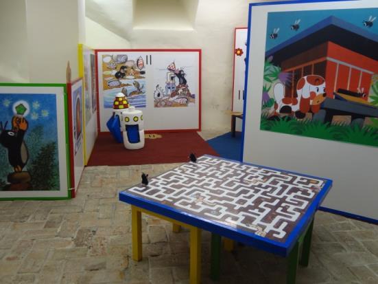 Děti se však mohou těšit i na další Milerovy postavičky, např. Štěňátko, Kubulu a Kubu Kubikulu, Cvrčka Ve výstavě je připraveno spousta hravých úkolů, např.