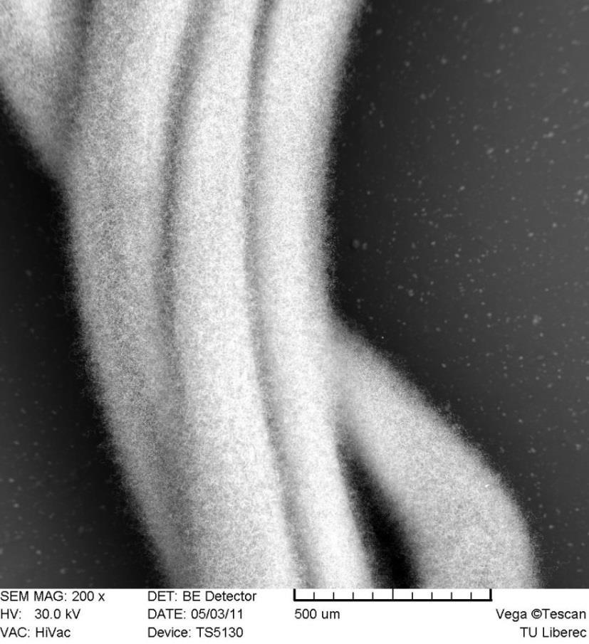 Uhlíkové nanostruktury Výroba uhlíkových nanovláken karbonizací