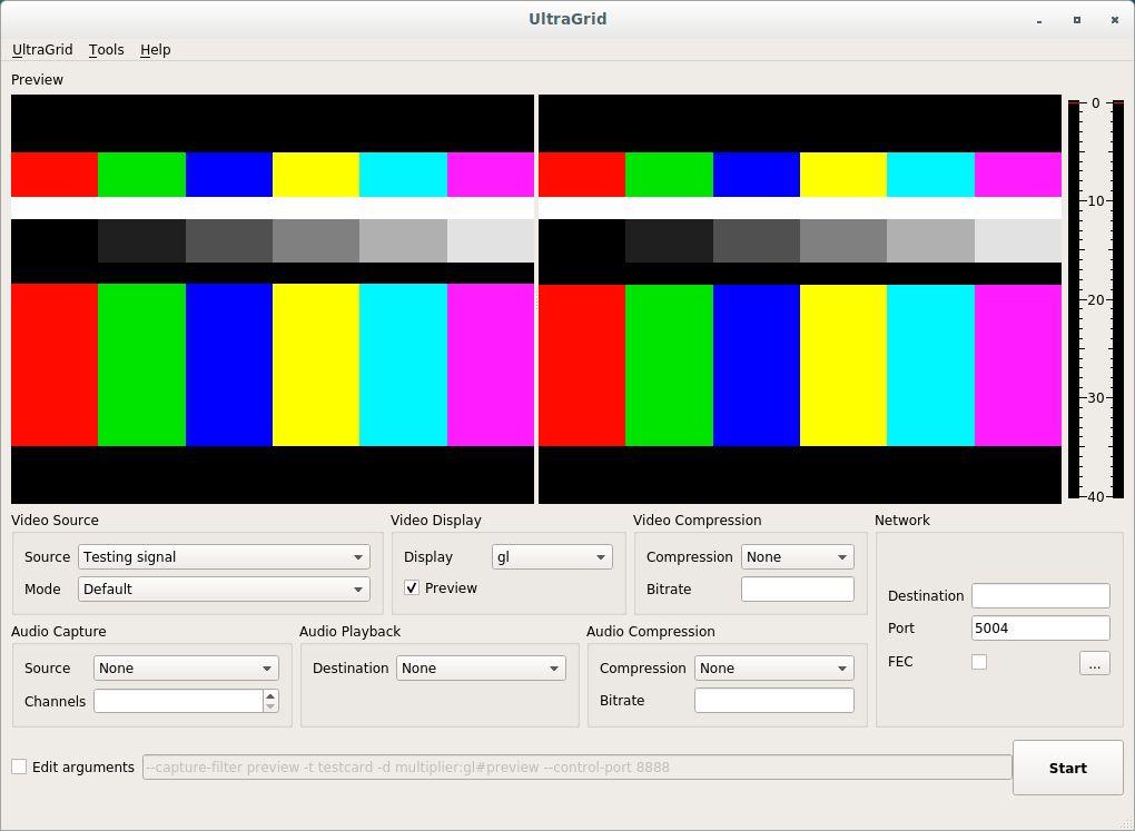 Ultragrid Přenosový SW pro CLI i GUI GPUJPEG Libavcodec kodery GL, SDL2 Podpora ruzných IO karet Herní PC/NTB,