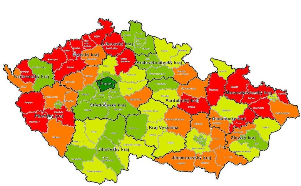 Počet podnikatelů v okresech České republiky na 1.000 obyvatel k 31. 12.