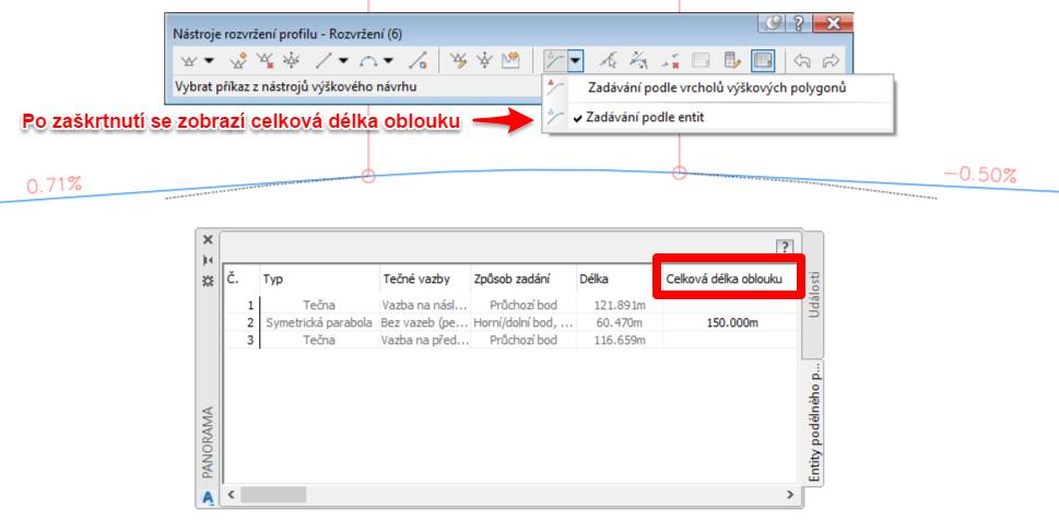 Uživatel může pracovat na jiné části projektu a ve verzi Civilu 3D 2019 budou objekty nových pevných výškových