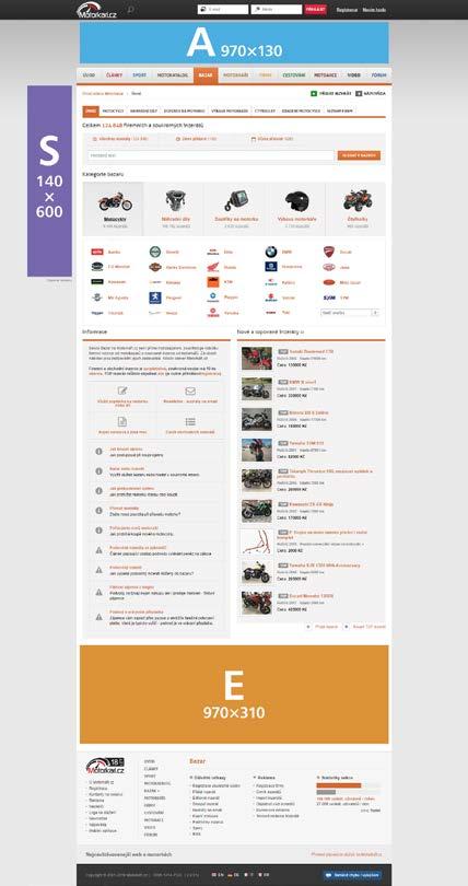 Sekce Bazar Největší nabídka nových a ojetých motocyklů, motocyklového příslušenství, doplňků a náhradních dílů. Nejnavštěvovanější sekce webu Motorkáři.