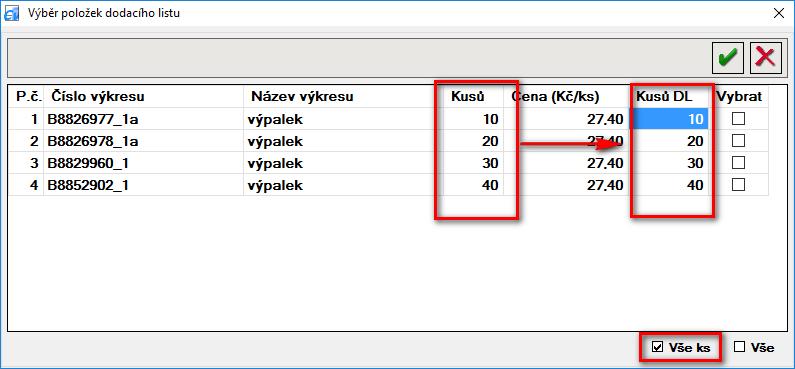 Doplněno číslo dodacího listu (dle čísla nabídky), zrušen tisk cen položek v nabídce (sloupec "Kusů"