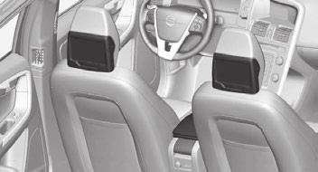 06 Systém infotainment RSE - zábavní systém pro zadní sedadla (Rear Seat Entertainment)* Přehled 06 Obrazovka displeje Konektor sluchátek Vypínač Zap/Vyp Vstup A/V-AUX Dálkový ovladač Sluchátka